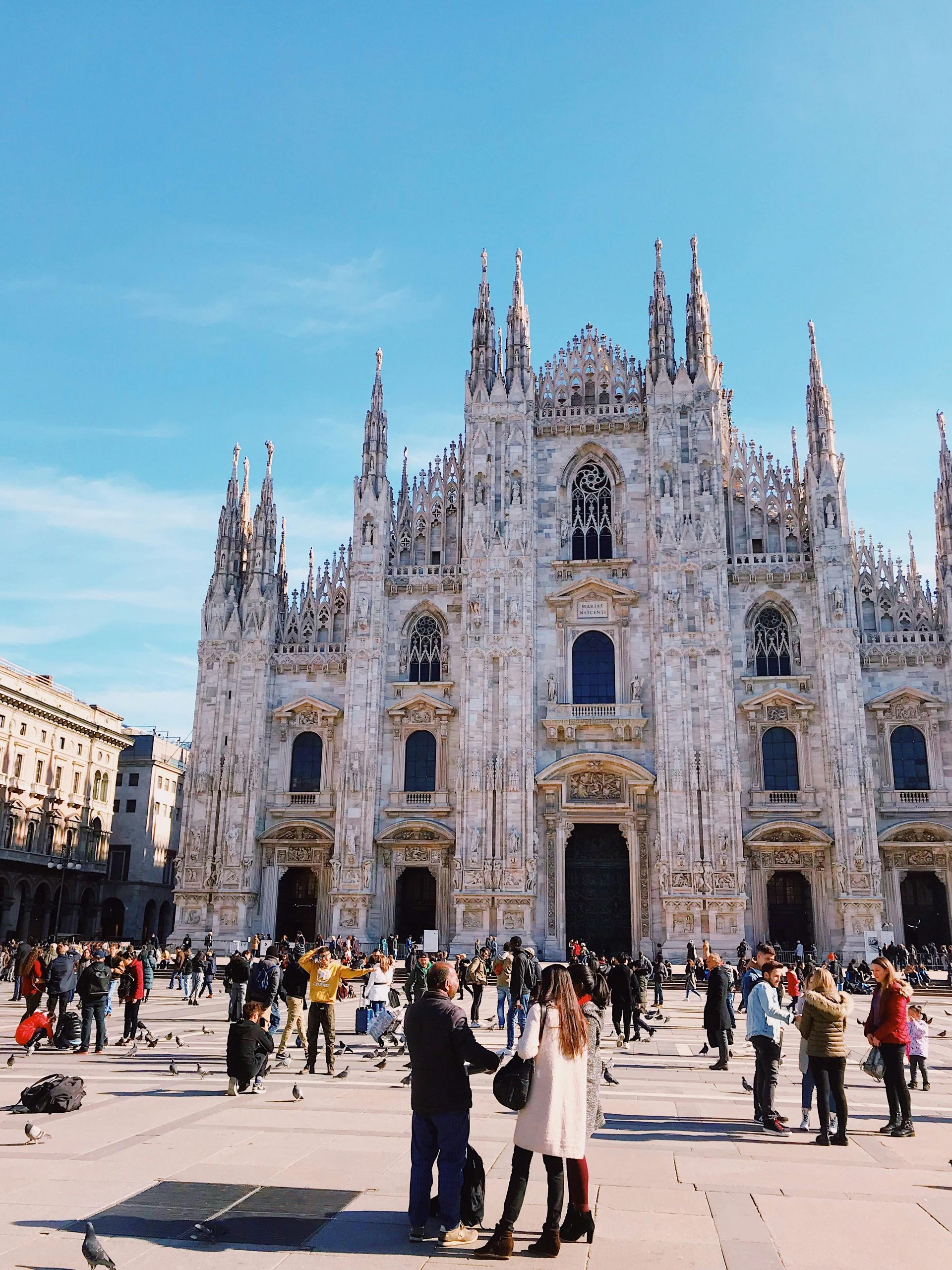 Duomo di Milano, cattedrale in marmo bianco di Milano, Italia