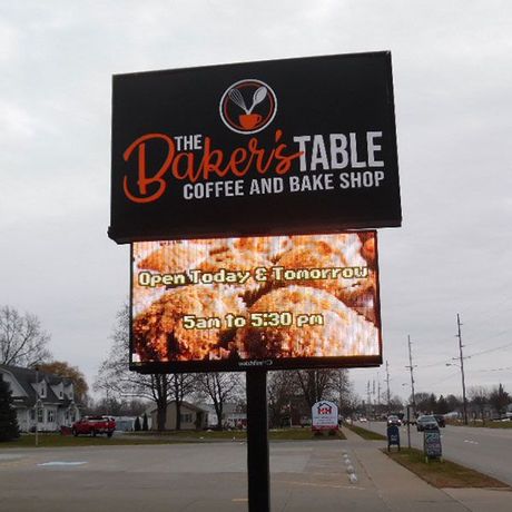 The Bakers Table Electronic Message — Onalaska, WI — 3 Rivers Sign LLC - DBA Highway 35 Signs