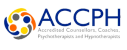 The logo for accph accredited counselors , coaches , psychotherapists and hypnotherapists.