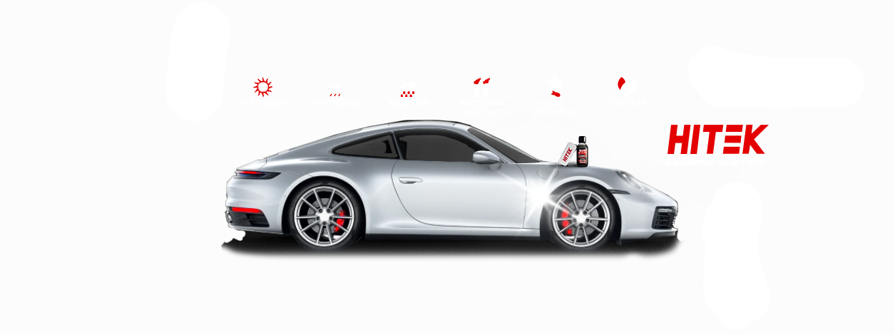 Silver Porsche sports car with