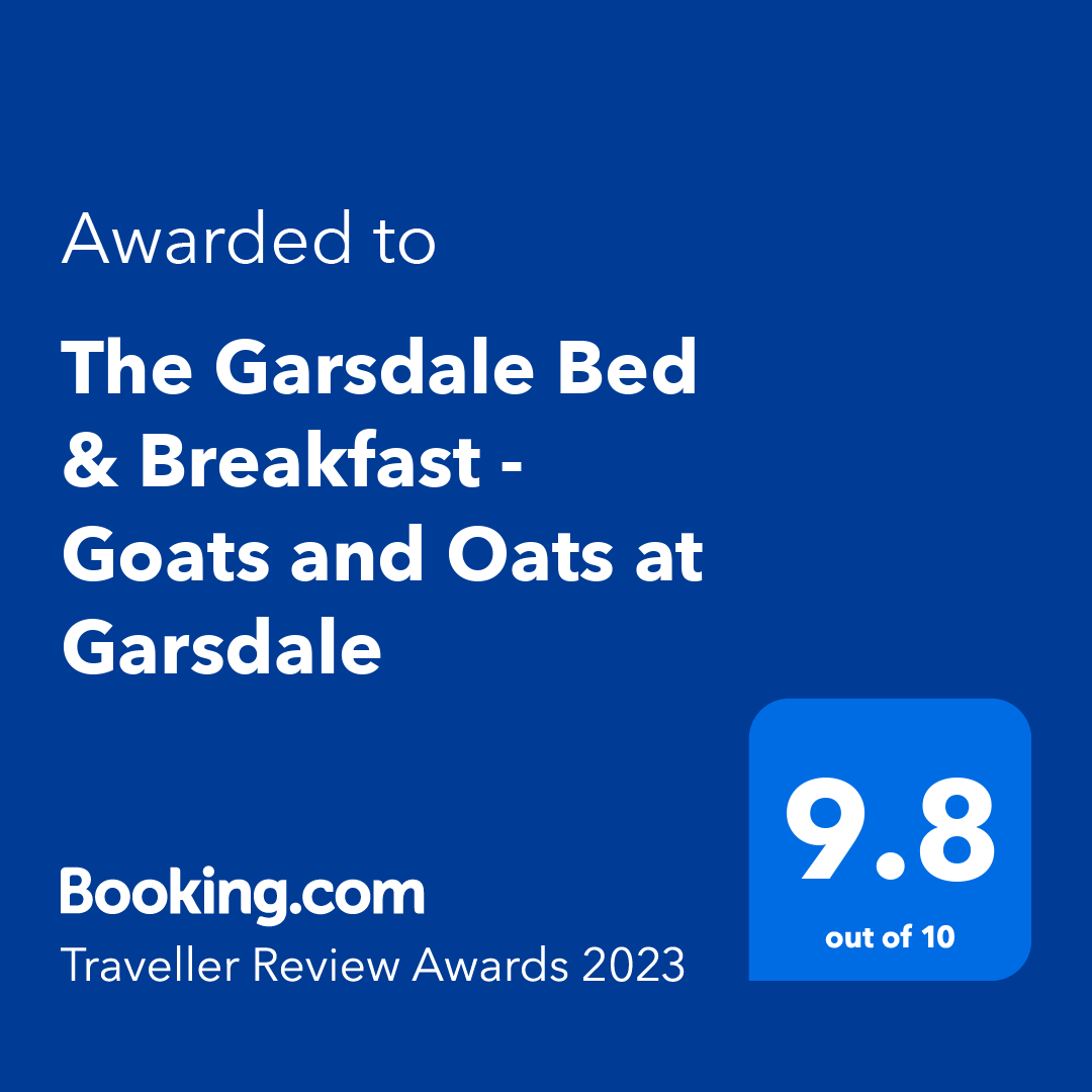 9.5 Booking.com rating for Goats and Oats at Garsdale vegan BnB