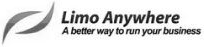 Logo for Limo Anywhere, with a curved gray shape and text: 