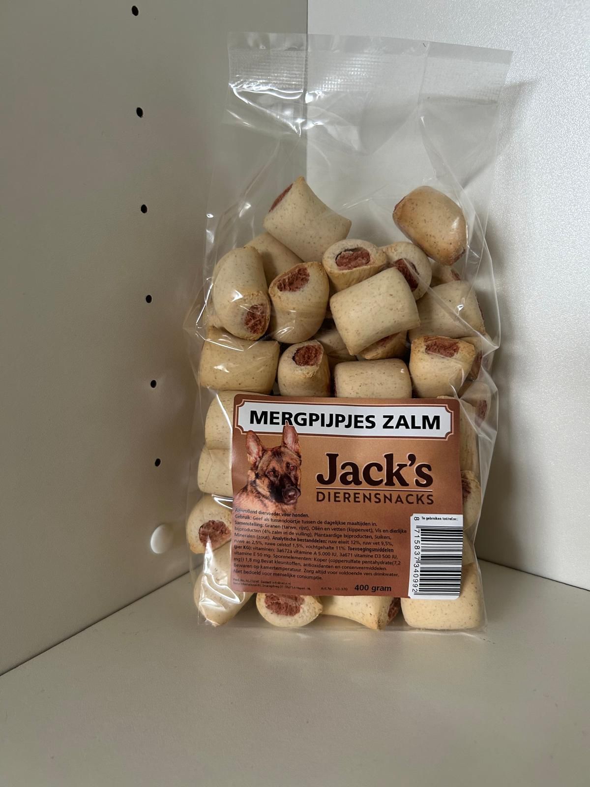 Mergpijpjes Zalm 400 gram