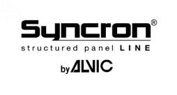 The Logo for Synchron Structured Panel Line by Alnic Is Black and White.