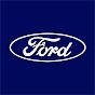 The ford logo is on a blue background.