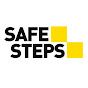 The safe steps logo is black and yellow on a white background.