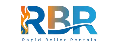 Logo for Rapid Boiler Rentals: blue