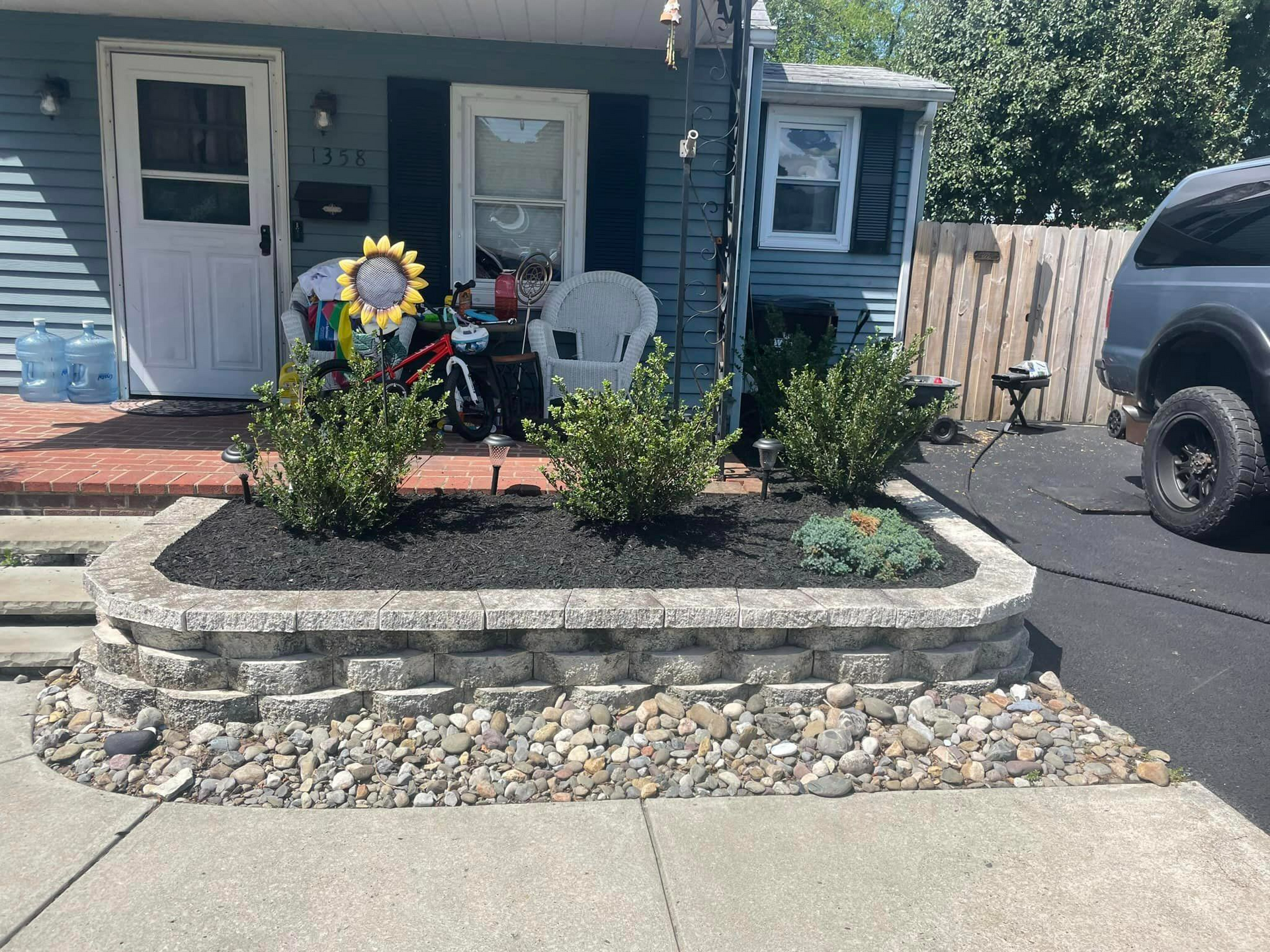 Plant In Front Home — Bensalem, PA — Munz's Lawn Service & Landscaping