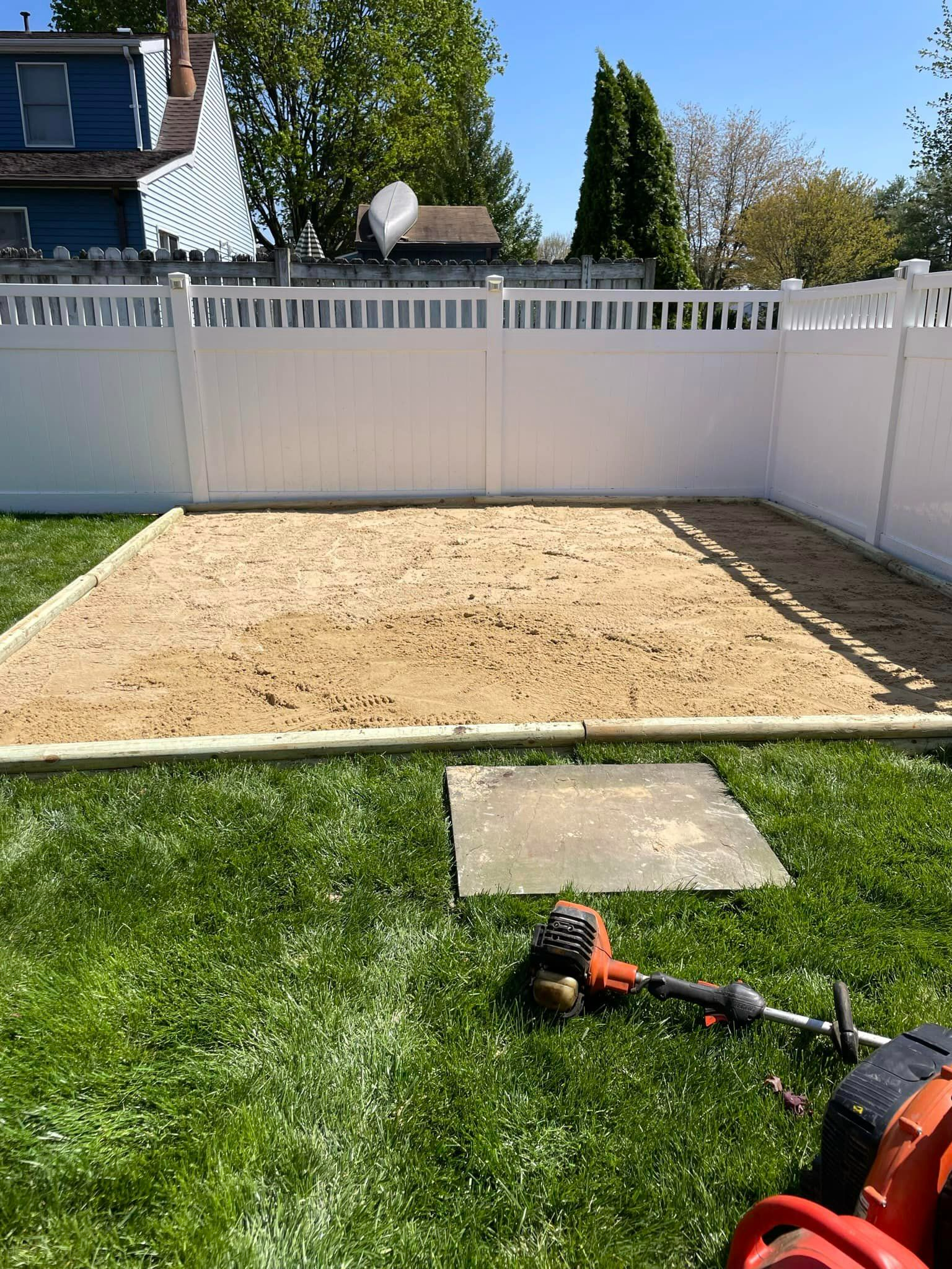 Gravel Patio Fire Pit — Bensalem, PA — Munz's Lawn Service & Landscaping