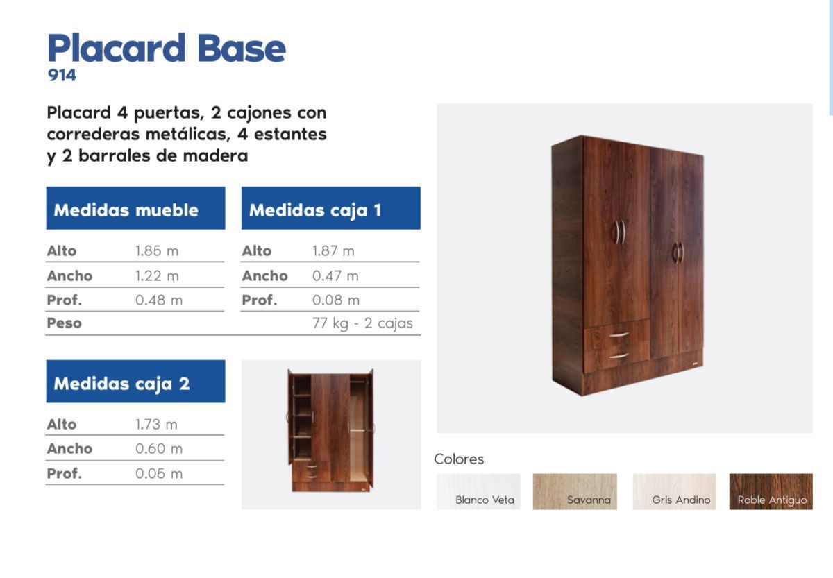 Placard de 4 puertas (914) Marca PLATINUM