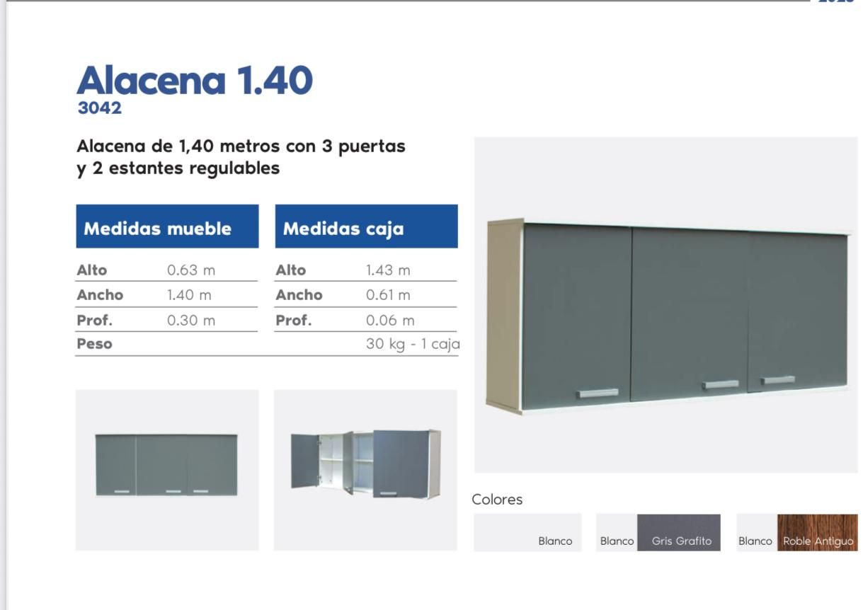 Alacena 1,40 mts (3042) Marca PLATINUM