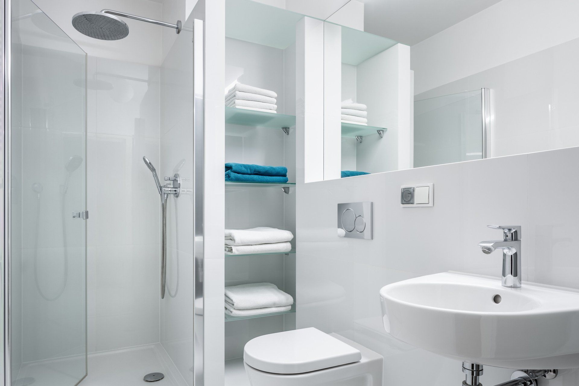 sleek, modern bathroom