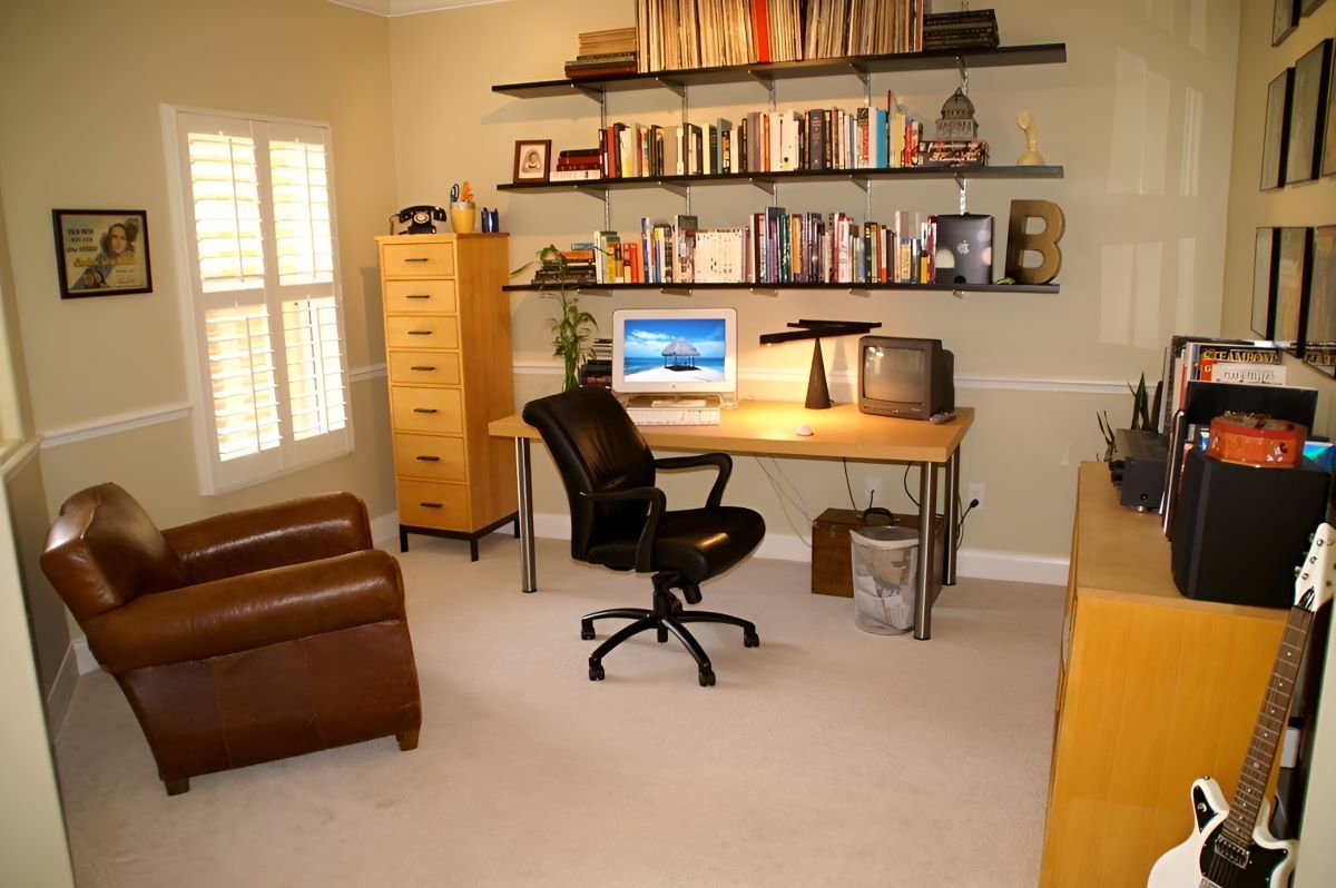A Home Office with A Desk Chair — KirraLina Cleaning Services in Tweed Heads, NSW