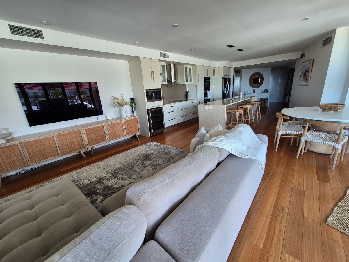 A Living Room Filled with Furniture and A Flat Screen TV — KirraLina Cleaning Services in Kingscliff, NSW