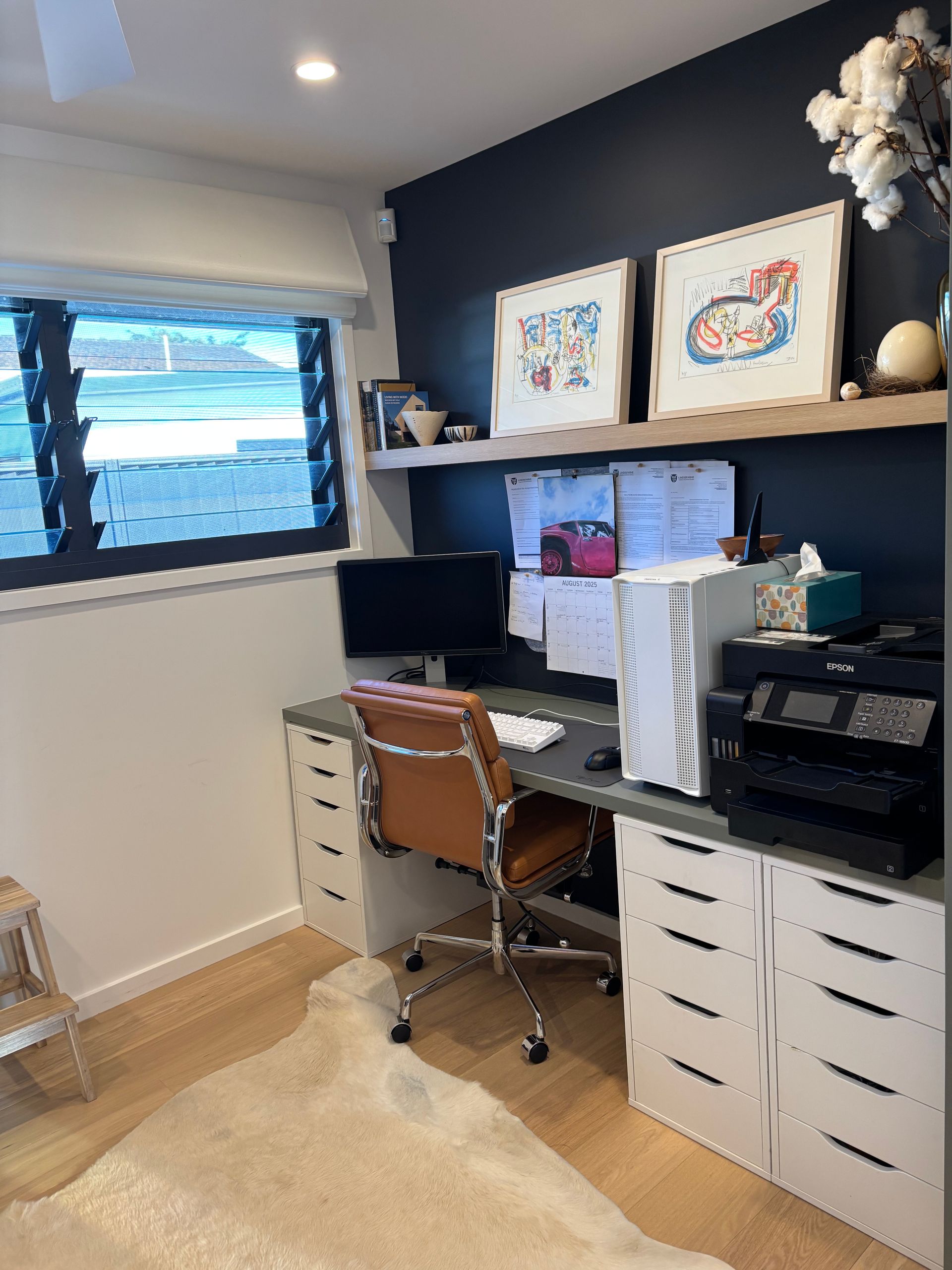 An Office Work Space, with Computer Setup — KirraLina Cleaning Services in Tweed Heads, NSW