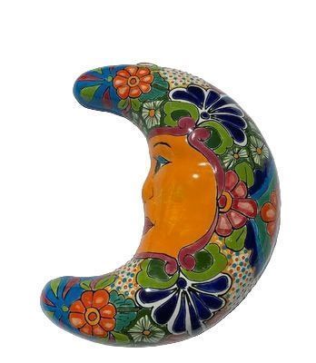 Decorative Ceramic Crescent Moon With a Smiling Face — Mexican Homewares Australia in Burleigh Heads, QLD