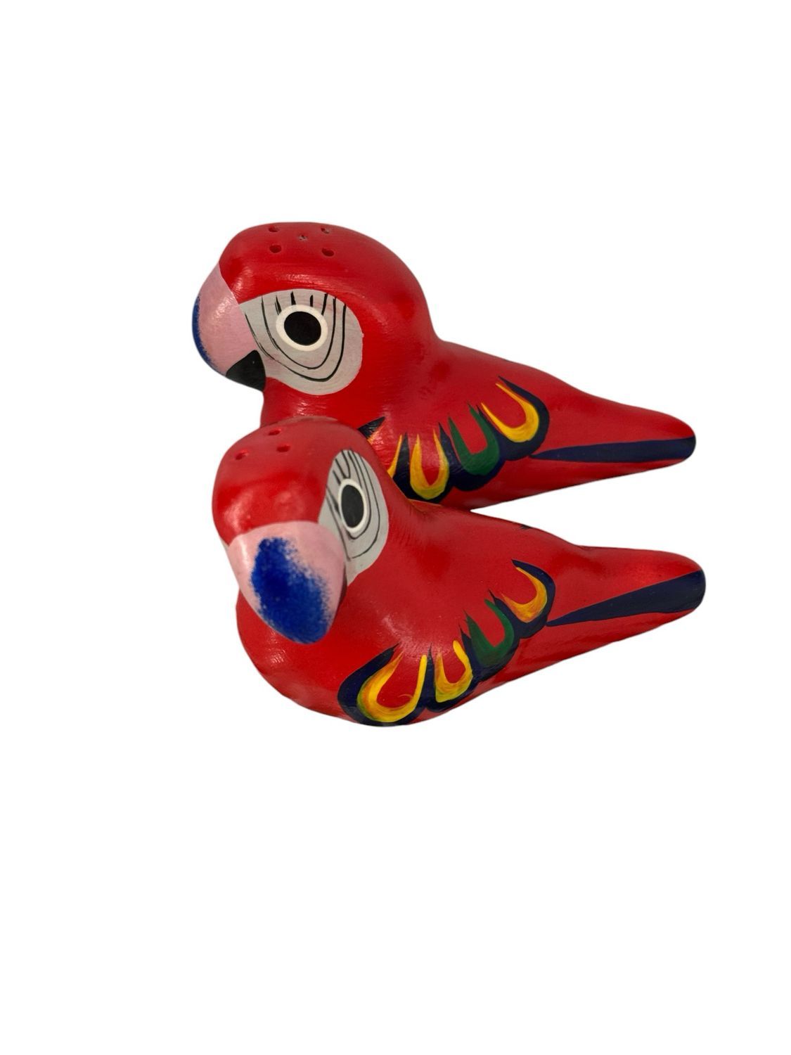 Red Parrot-shaped Ceramic Salt and Pepper Shakers — Mexican Homewares Australia in Melbourne, VIC