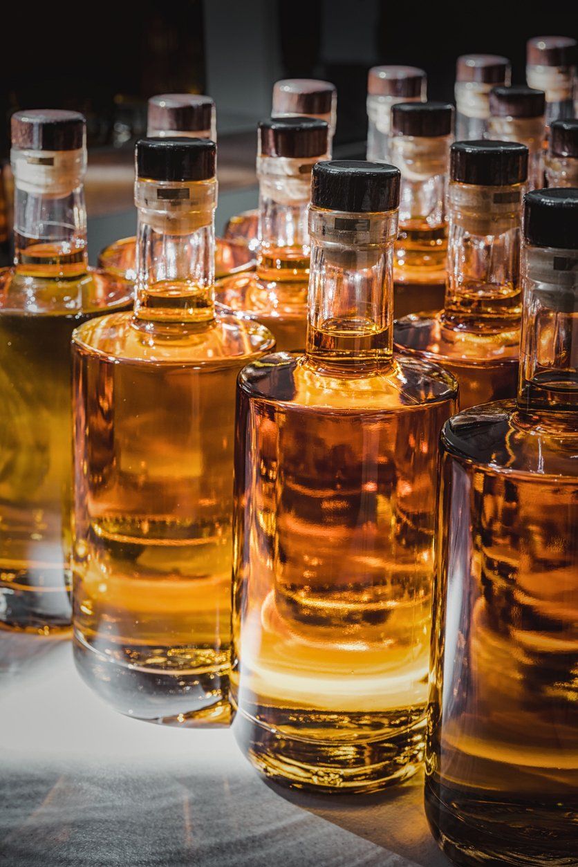 Bourbon bottles