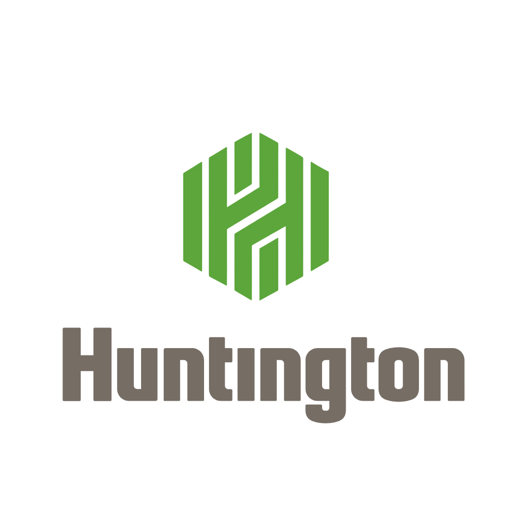 A logo for huntington bank & a link to Huntington.com