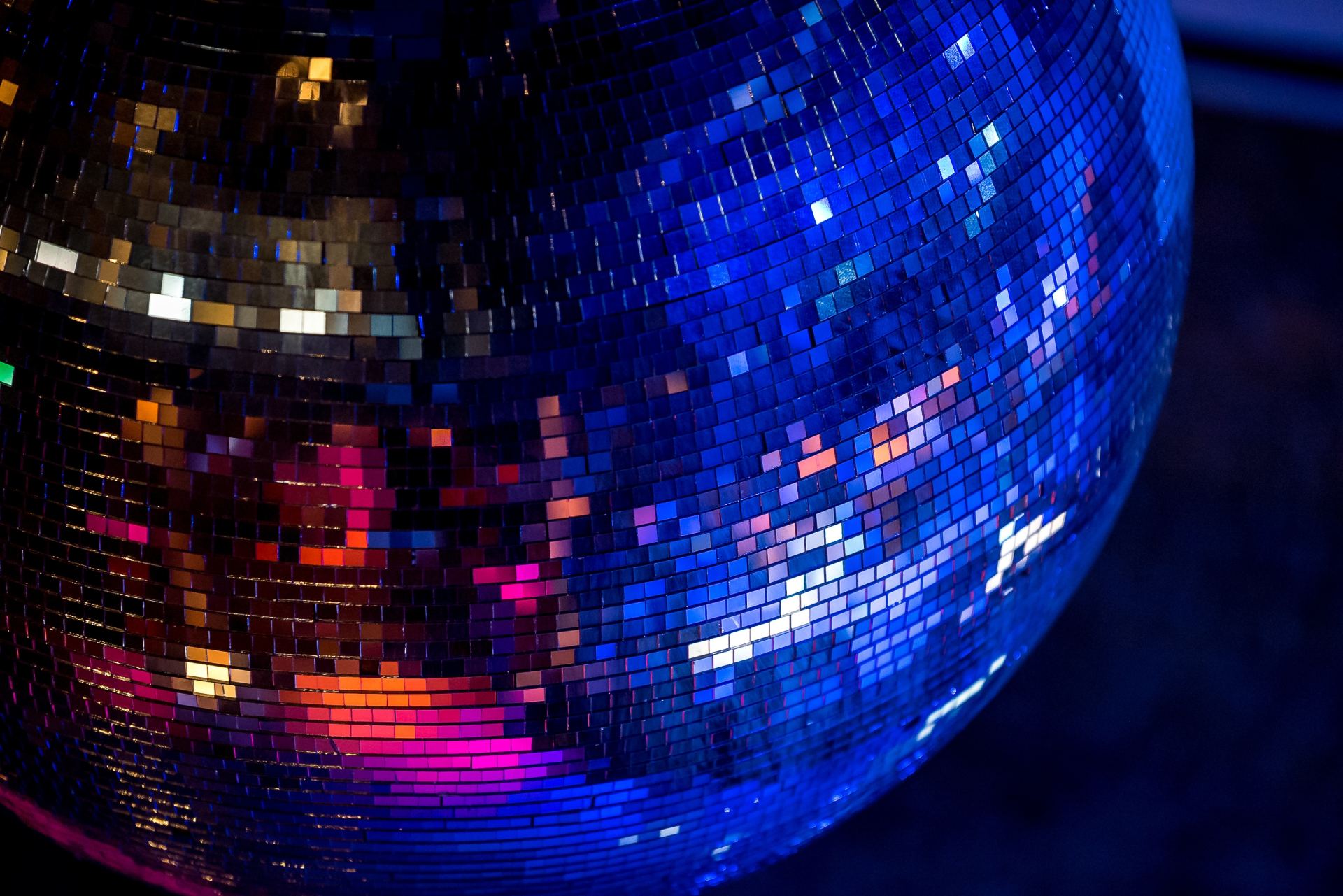 Close up of disco ball.
