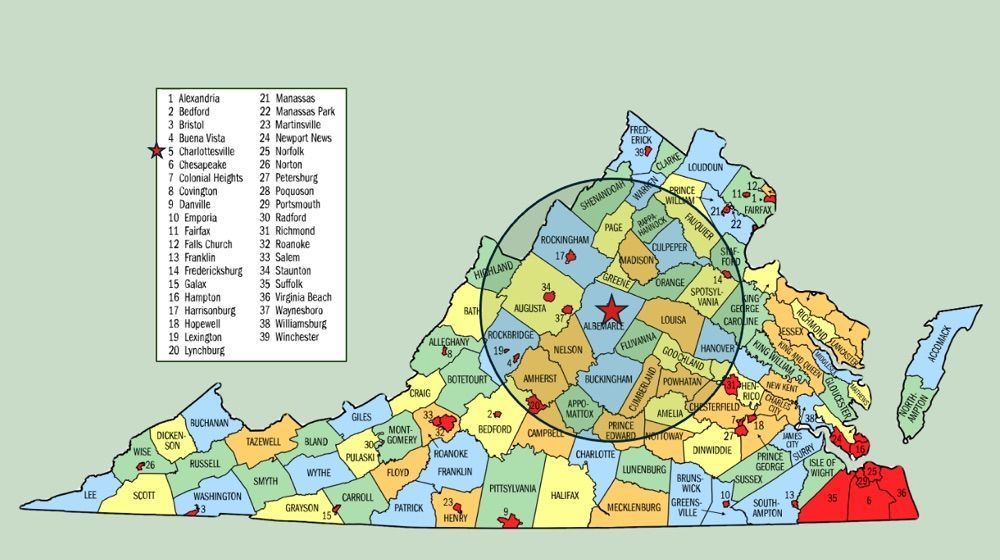 Our forestry services apply within 100 miles of Charlottesville, Virginia