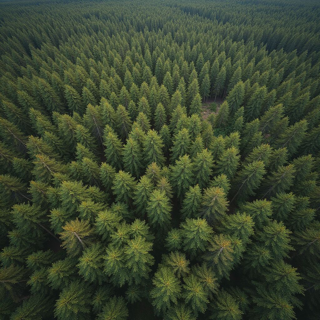 Trees in forest