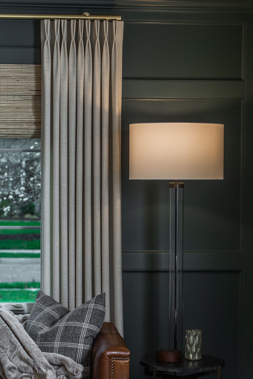 A living room with a couch