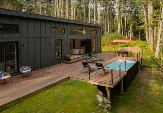 heated shipping container pool