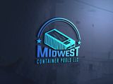 A logo for a company called midwest container pools llc