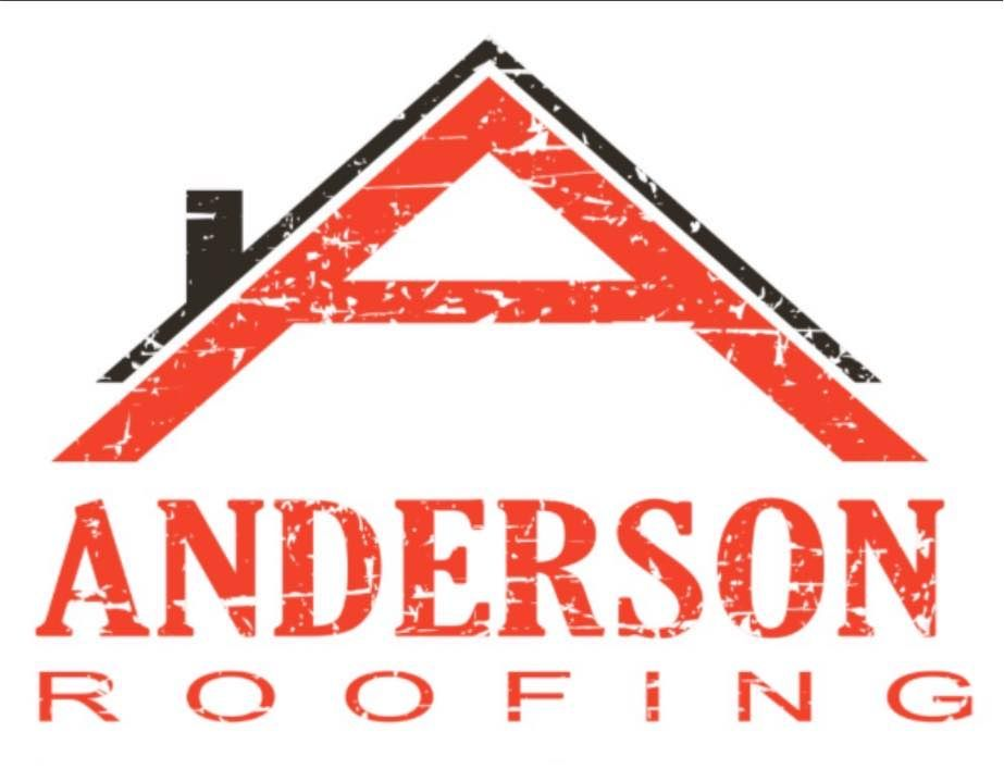 Logo for Anderson Roofing, red letter 