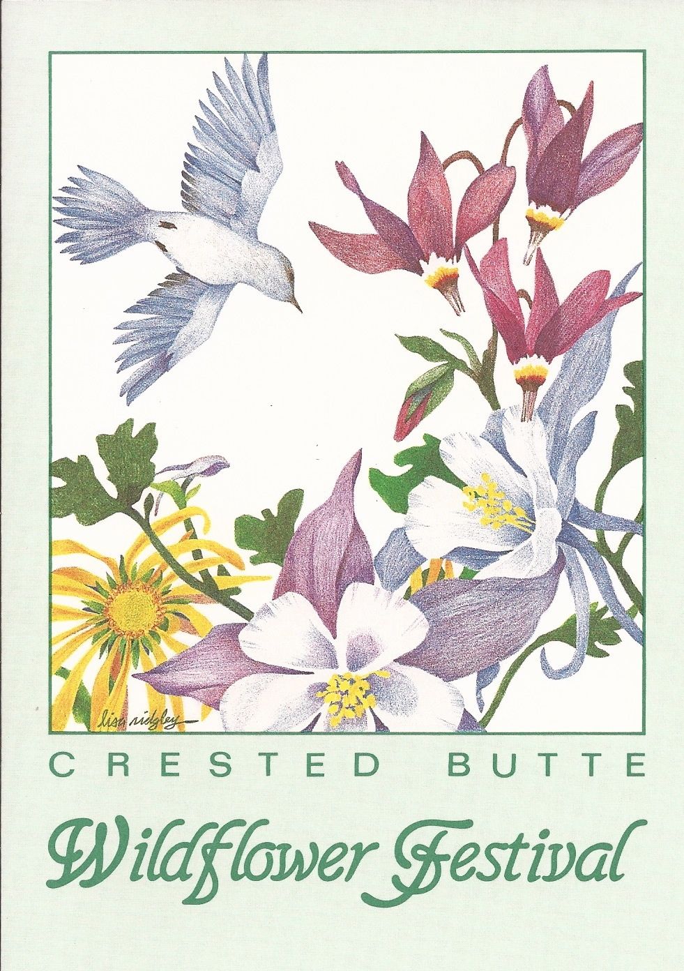 A poster for the crested butte wildflower festival