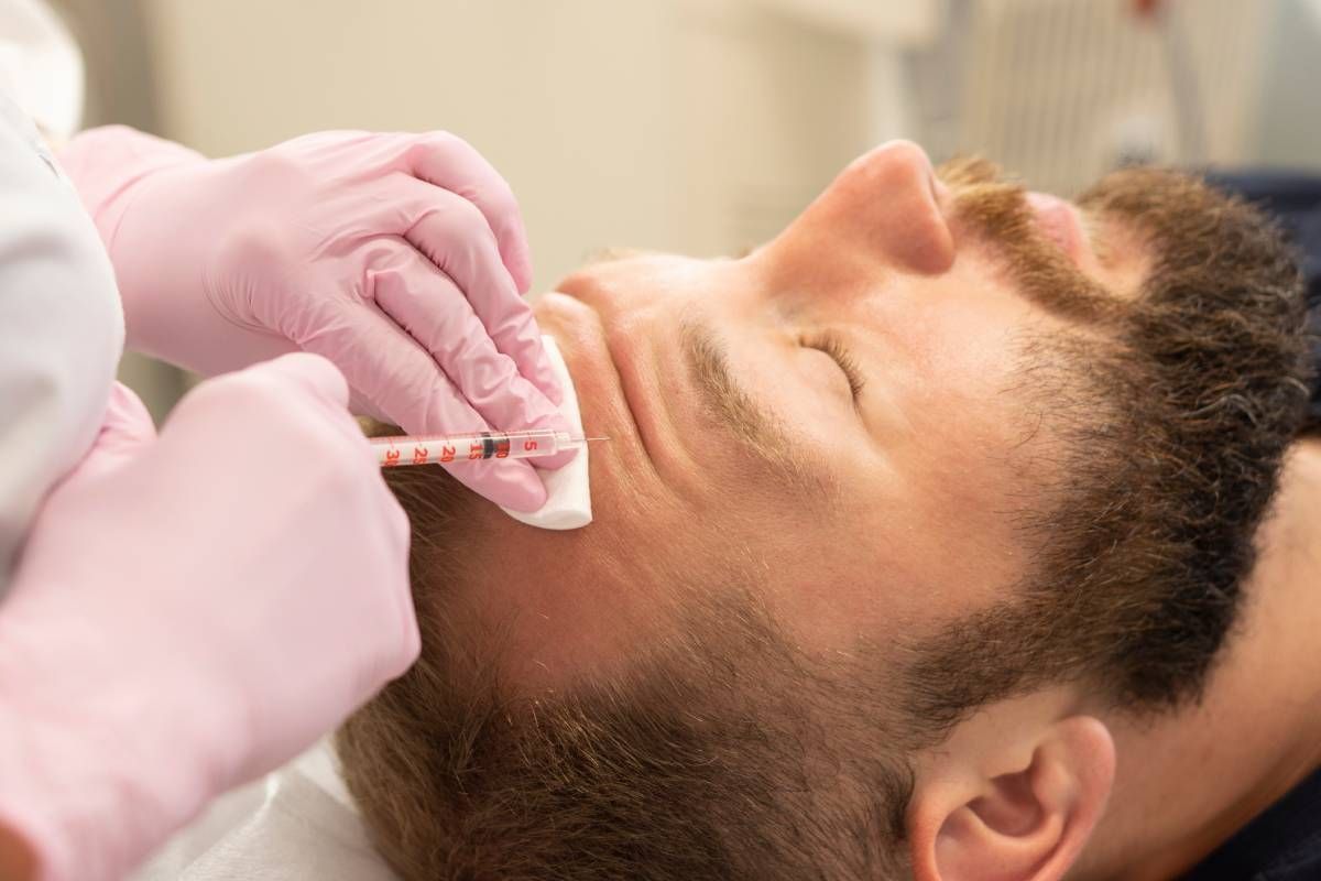 A man getting injectable services near Lexington, Kentucky (KY)