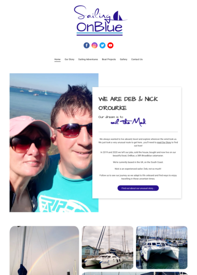 Preview of sailing blog website