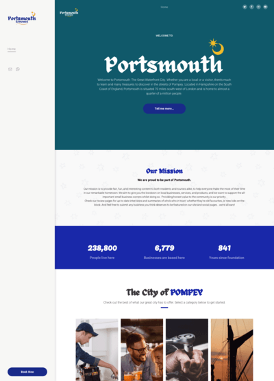 Preview of review website