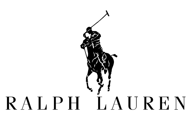 The logo for ralph lauren shows a man riding a polo horse.