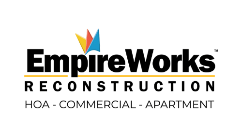 The logo for empire works reconstruction is a construction company.