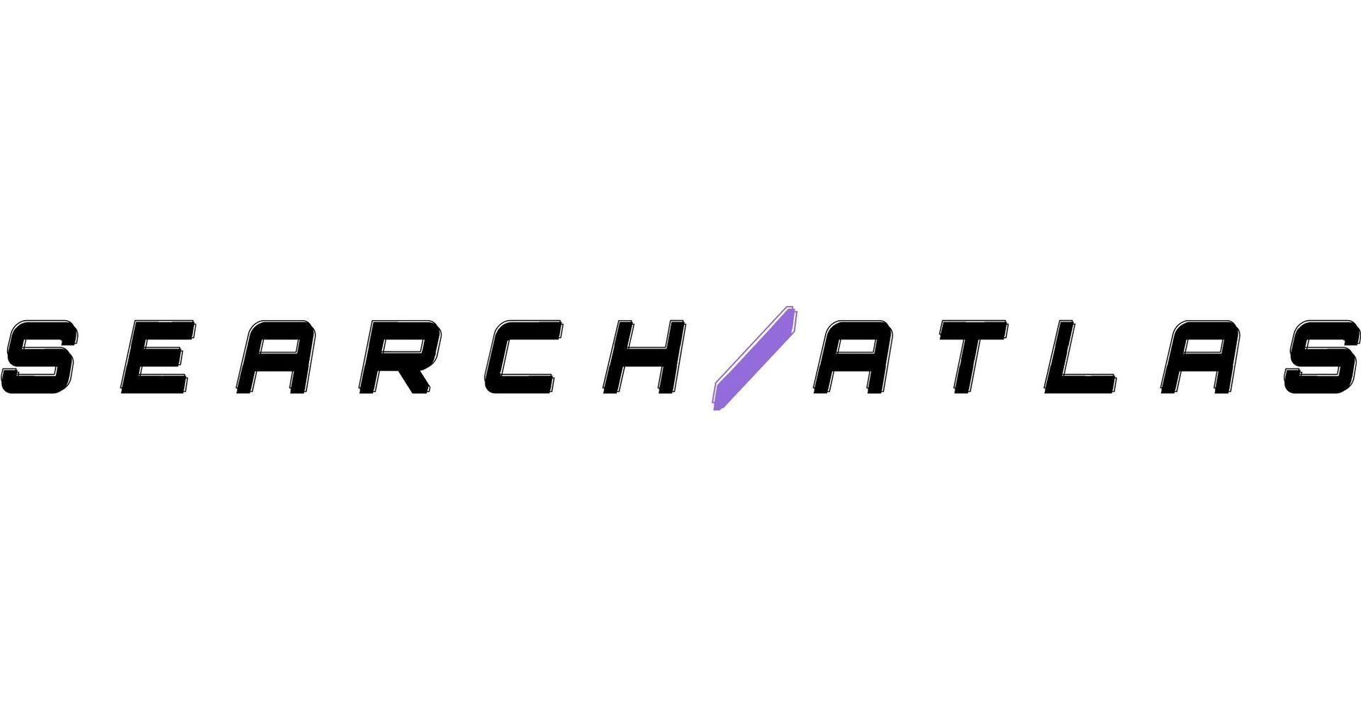The search atlas logo is purple and black on a white background.