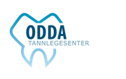 ODDA Tannlegesenter logo with blue tooth outline and text