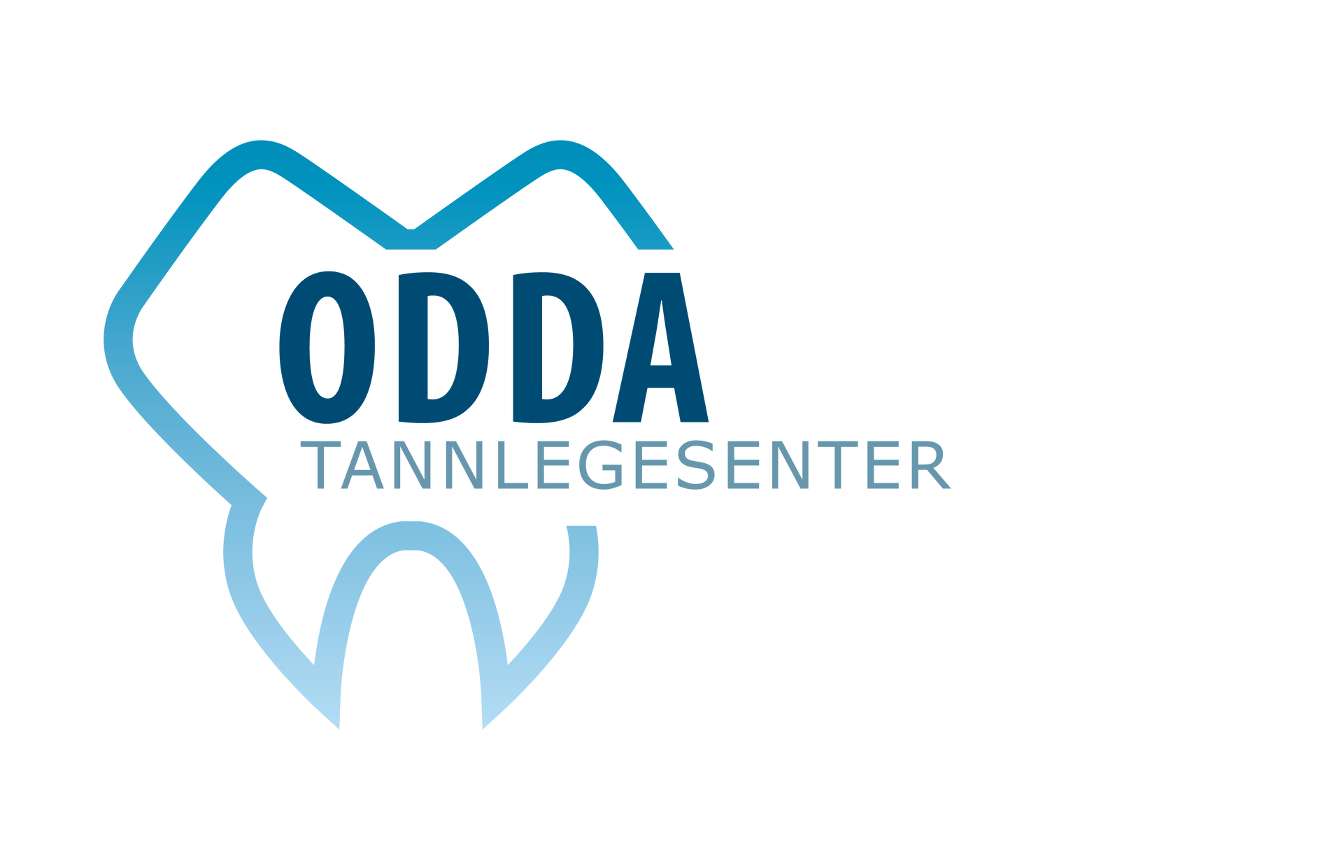 ODDA Tannlegesenter logo with blue tooth outline and text
