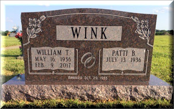 A gravestone for william t. wink and patti b. wink