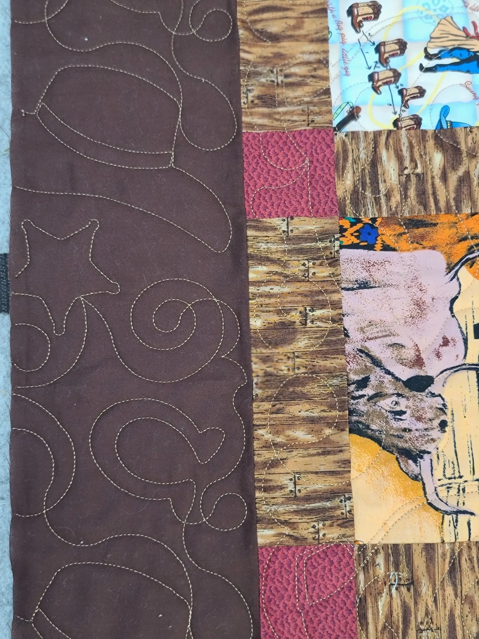 Quilt finishing details Meridian Idaho Brown Bear Quilting Services LLC