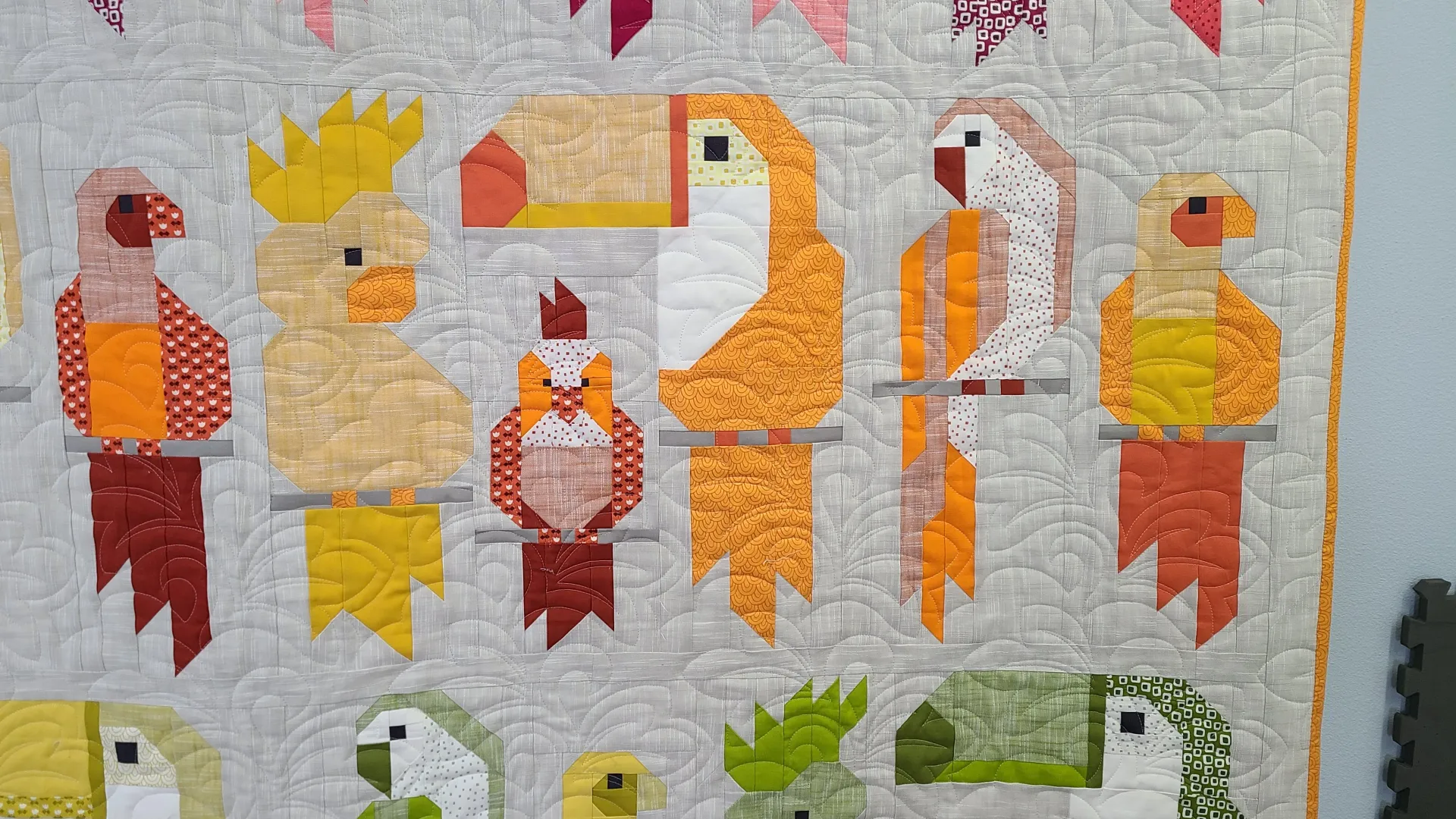 Edge to edge quilting pattern sample Treasure Valley by Brown Bear Quilting Services LLC