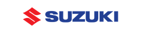 The suzuki logo is blue and red on a white background.