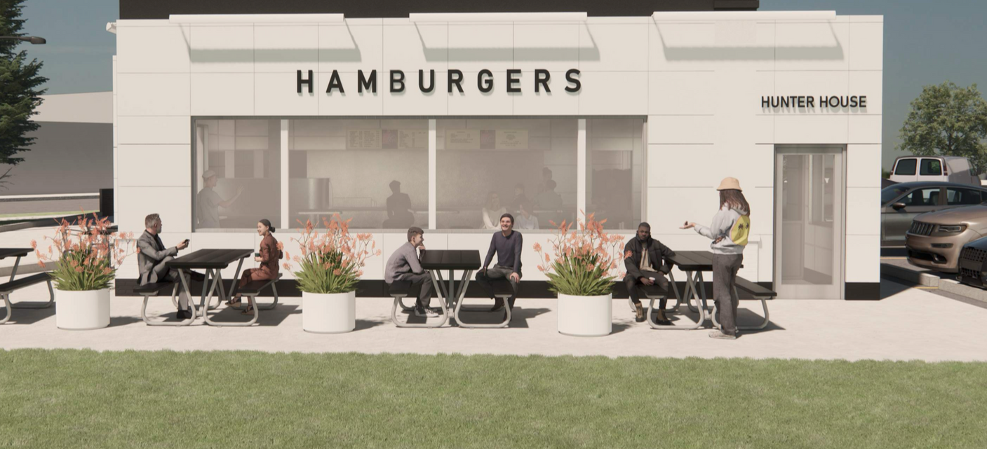 Hunter House Hamburgers New Building