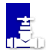 A blue and white logo with a valve on it. A blue and white logo with a valve on it.