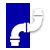 A white pipe is coming out of a blue box. A white pipe is coming out of a blue box.