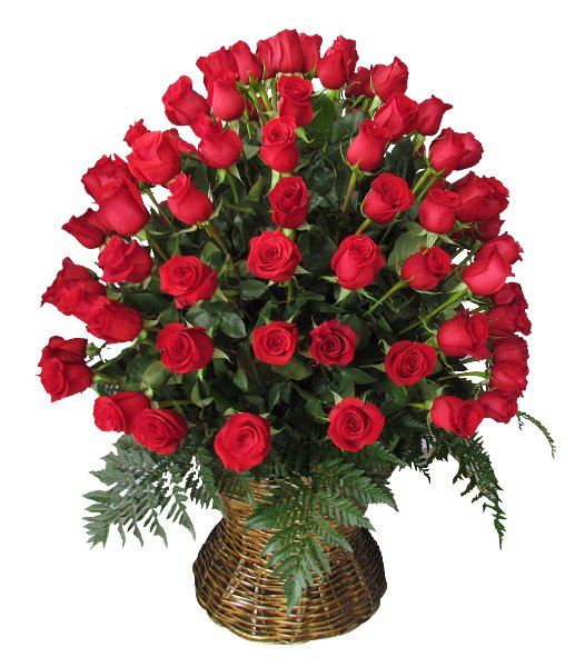 TATY FLORISTERIA - Canasto de cien rosas rojas