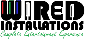 WIRED Installations logo in black, red, blue, and green with the tagline “Complete Entertainment Experience”