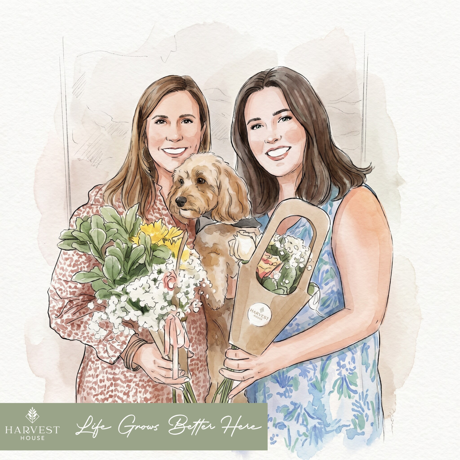 AI watercolor portrait booth rental in Texas