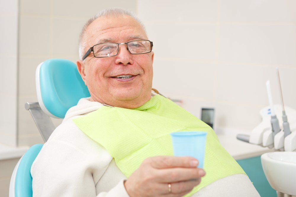 Older Gentleman After Having Dental Procedure — Dentists in Nelson Bay, NSW